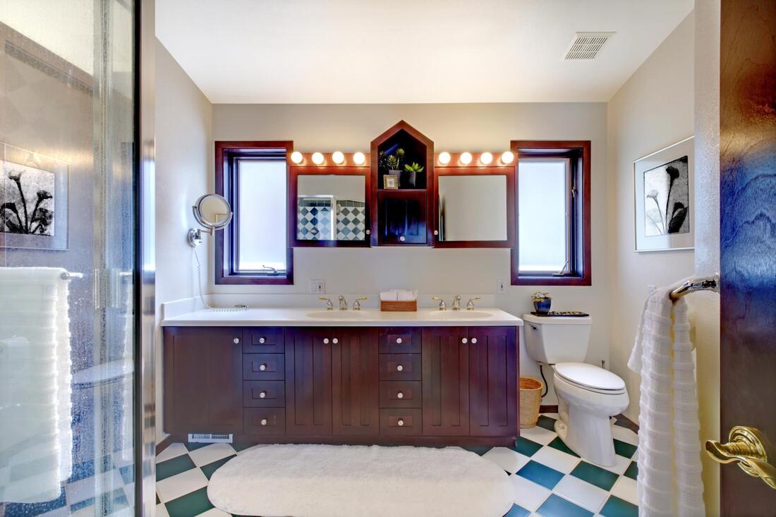 quadratische quadrate mattonelle gabinetto douche kabinet vierkante badkamers comox dusche kabinett dunkles hölzernes badewanne retile